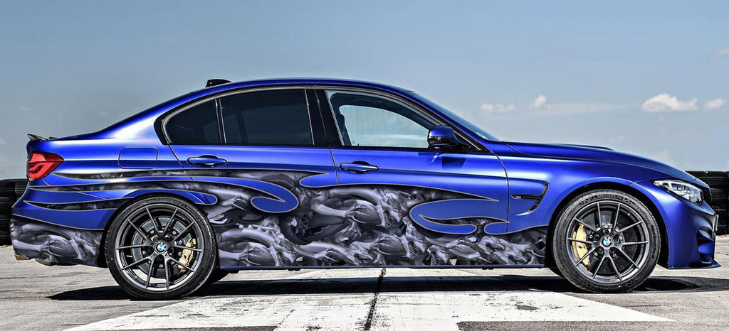 3D Tribal Dragon Car Wrap, Tribal Dragon Car Decal, 3D Tribal Dragon Car Sticker, Tribal Dragon Car Graphics, Dragon Car Side Design