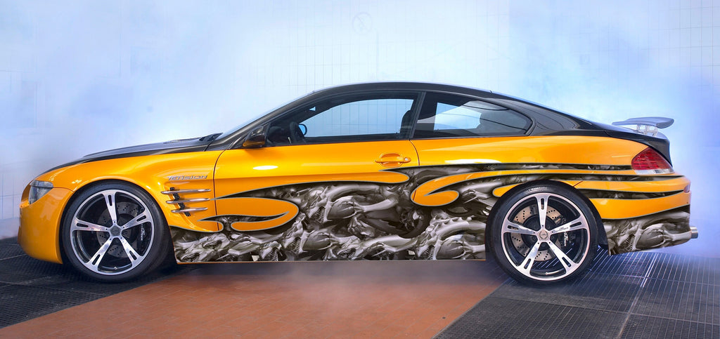 3D Tribal Dragon Car Wrap, Tribal Dragon Car Decal, 3D Tribal Dragon Car Sticker, Tribal Dragon Car Graphics, Dragon Car Side Design