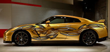 Load image into Gallery viewer, 3D Tribal Car Graphics, 3D Tribal Racing Stripes Vinyl Decal, 3D Tribal Car Wrap, Tribal Car Decal, 3D Tribal Car Sticker