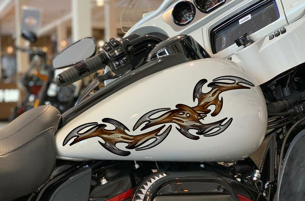 Tribal Sport Bike Vinyl Graphics, Tribal Bike Vinyl Graphics, Tribal Bike Sticker, Tribal Bike Decal, Dirt Bike Full Color Vinyl Sticker
