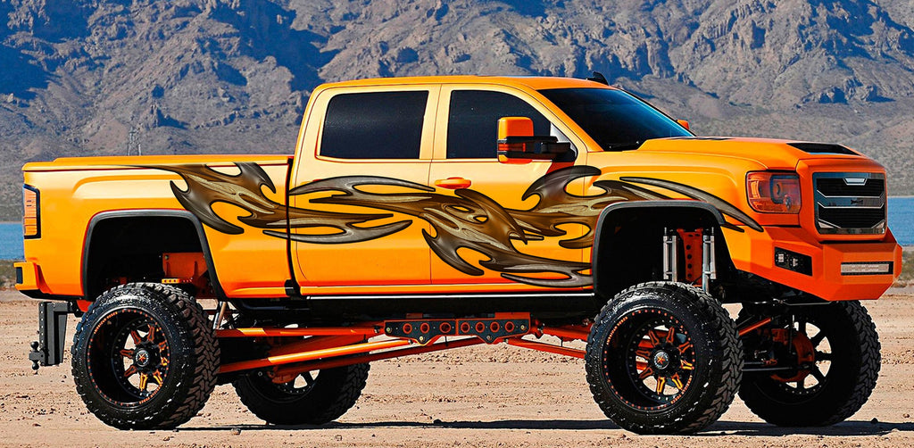 Tribal Truck Wrap, Tribal Truck Graphics, Tribal Truck Side Full Color Vinyl Sticker, Tribal Truck Vinyl Side Graphics, Tribal Car Sticker