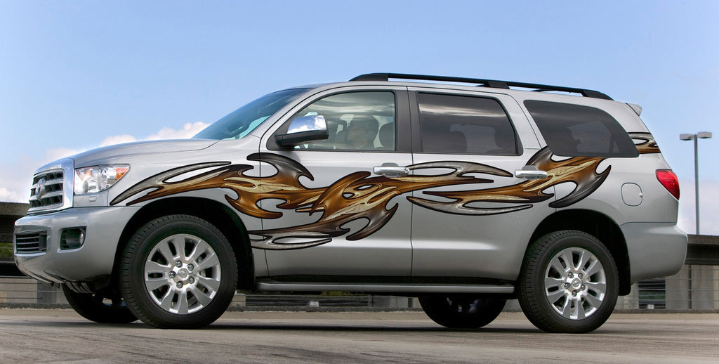 Tribal Truck Wrap, Tribal Truck Graphics, Tribal Truck Side Full Color Vinyl Sticker, Tribal Truck Vinyl Side Graphics, Tribal Car Sticker