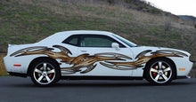 Load image into Gallery viewer, Tribal Car Decal, 3D Tribal Car Sticker, 3D Tribal Car Graphics, 3D Tribal Racing Stripes Vinyl Decal, 3D Tribal Carbon Fiber Car Wrap