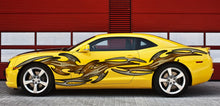 Load image into Gallery viewer, Tribal Car Decal, 3D Tribal Car Sticker, 3D Tribal Car Graphics, 3D Tribal Racing Stripes Vinyl Decal, 3D Tribal Carbon Fiber Car Wrap