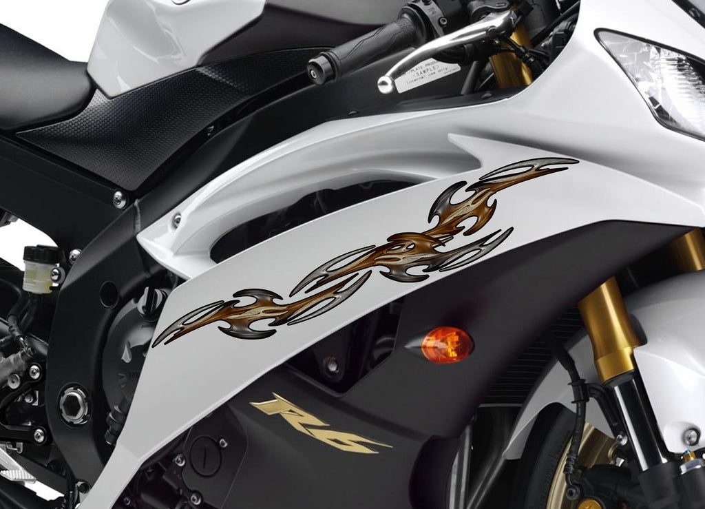 Carbon Fiber look Tribal Bike Vinyl Graphics, Tribal Bike Sticker, Dirt Bike Tribal Sticker, Sport Bike Tribal Graphics