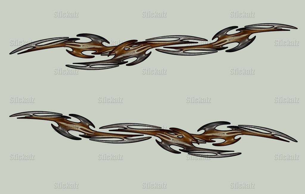 Carbon Fiber Look Tribal Boat Wrap, Racing Stripes Boat Full Color Vinyl Sticker, Watercraft Vinyl Decal, Racing Stripes Boat Vinyl Graphics