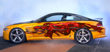 Load image into Gallery viewer, Red Tribal Dragon Car Wrap, Tribal Dragon Car Decal, 3D Tribal Dragon Car Sticker, Tribal Dragon Car Graphics