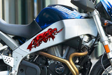Load image into Gallery viewer, Red Dragon Bike Sticker, Dragon Dirt Bike Full Color Vinyl Sticker, Tribal Dragon Sport Bike Decal, Tribal Dragon Bike Vinyl Graphics