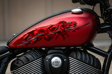 Load image into Gallery viewer, Red Dragon Bike Sticker, Dragon Dirt Bike Full Color Vinyl Sticker, Tribal Dragon Sport Bike Decal, Tribal Dragon Bike Vinyl Graphics