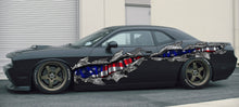 Load image into Gallery viewer, 3D US Flag Ripped Metal Car Vinyl Decal, US Pride Car Vinyl Sticker, US Flag Car Wrap, American Flag Car Side Design, Big Flag Car Decals