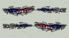 Load image into Gallery viewer, 3D US Flag Boat Sticker, Full Color USA Flag Boat Decal, American Flag Boat Wrap, US Flag Boat Vinyl, Big Flag Boat Graphics