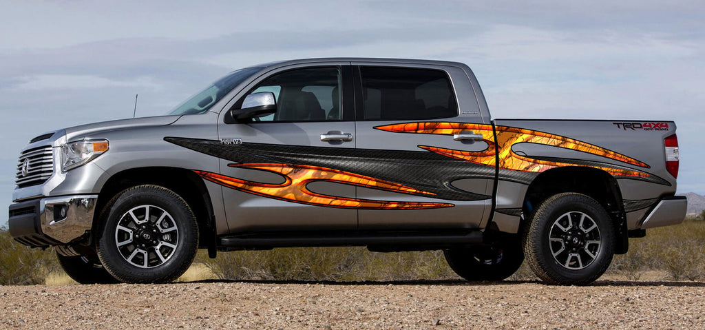 Tribal Truck Vinyl Graphics, Truck Side Wrap, Carbon Fiber Car Sticker, Carbon Fiber Tribal Truck Decal, 3D Car Decal, Tribal Car Decal