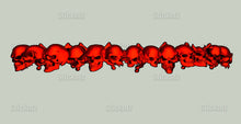 Load image into Gallery viewer, Tribal Skulls Racing Stripes Vinyl Decal, Pirate Skull Full Color Car Vinyl Design, Skulls Car Wrap, Skull Car Vinyl Sticker, Car Decal