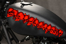 Load image into Gallery viewer, Pirate Skull Bike Decal, 3D Skulls Crotch Rocket Bike Wrap, Red Skulls Chopper Bike Graphics, Tribal Skulls Motorcycle Sticker