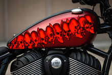 Load image into Gallery viewer, Pirate Skull Bike Decal, 3D Skulls Crotch Rocket Bike Wrap, Red Skulls Chopper Bike Graphics, Tribal Skulls Motorcycle Sticker