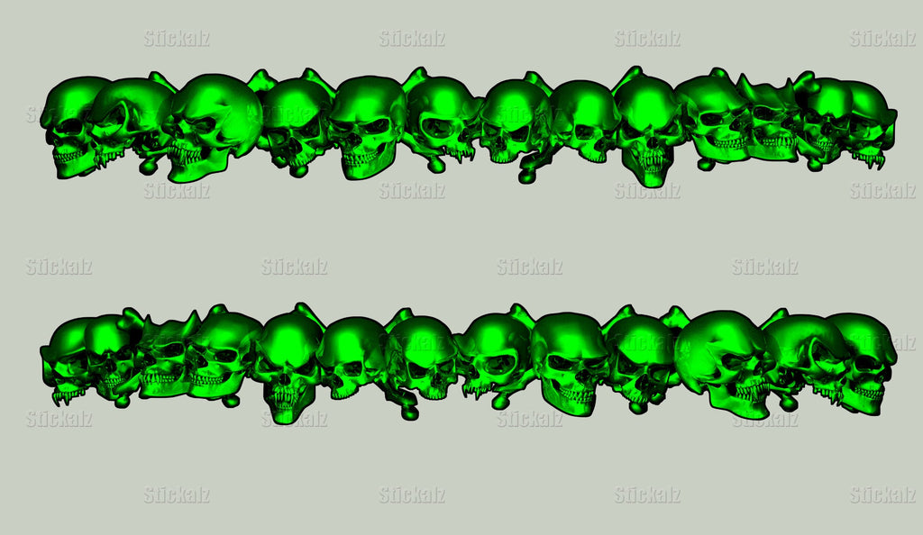 3D Pirate Skulls Boat Decals, Pirate Skull Watercraft Vinyl Graphics, Tribal Yacht Vinyl, Skulls Boat Decals, 3D Skulls Yacht Vinyl Wrap