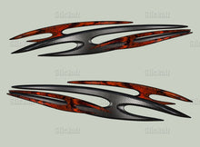 Load image into Gallery viewer, 3D Tribal Car Graphics, 3D Tribal Racing Stripes Vinyl Decal, 3D Tribal Car Wrap, Tribal Car Decal, 3D Tribal Car Sticker