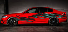 Load image into Gallery viewer, 3D Tribal Racing Stripes Vinyl Sticker, 3D Tribal Car Graphics, Tribal Car Wrap, Tribal Car Decal, 3D Tribal Car Sticker Decal