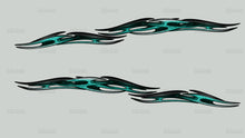 Load image into Gallery viewer, 3D Tribal Racing Stripes Vinyl Sticker, 3D Tribal Car Graphics, Tribal Car Wrap, Tribal Car Decal, 3D Tribal Car Sticker Decal