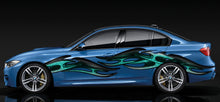 Load image into Gallery viewer, 3D Tribal Racing Stripes Vinyl Sticker, 3D Tribal Car Graphics, Tribal Car Wrap, Tribal Car Decal, 3D Tribal Car Sticker Decal