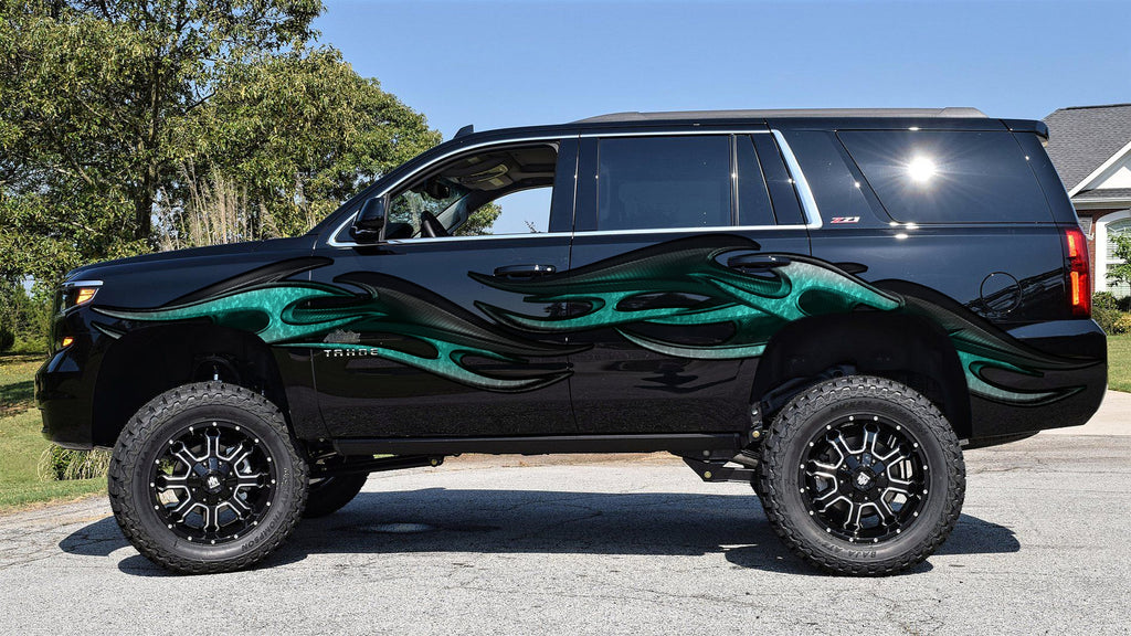 3D Tribal Truck Vinyl Side Graphics, Tribal Truck Side Full Color Vinyl Sticker, Tribal Truck Wrap,Tribal Truck Graphics, Tribal Car Sticker