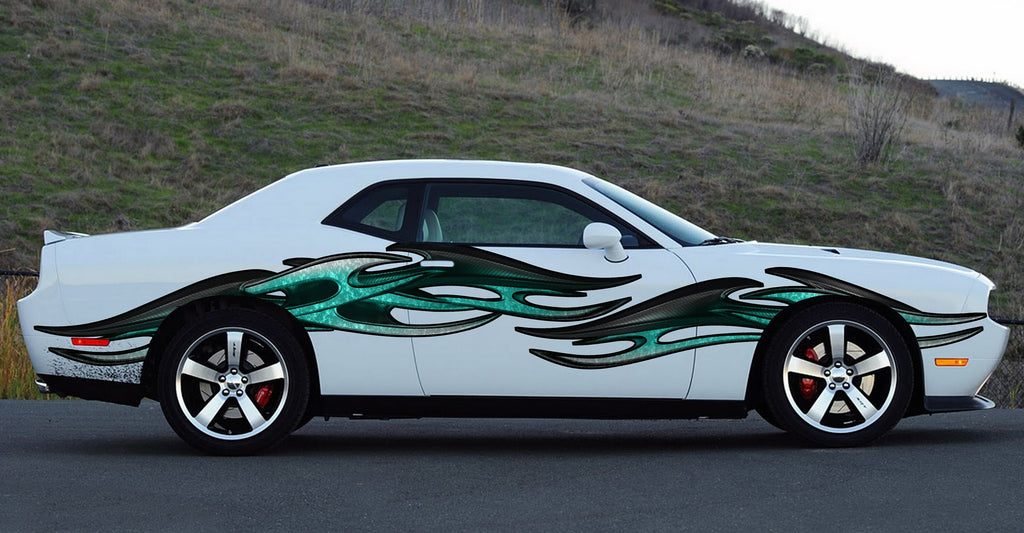3D Tribal Car Wrap, 3D Tribal Racing Stripes Vinyl Decal, Tribal Car Graphics, 3D Tribal Car Wrap, Tribal Car Decal, 3D Tribal Car Sticker