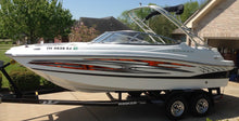 Load image into Gallery viewer, Tribal Racing Stripes Boat Sticker, Tribal Boat Full Color Vinyl Sticker, Tribal Watercraft Vinyl Decal, Tribal Speed Boat Vinyl Graphics