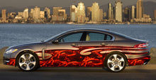 Load image into Gallery viewer, Red Dragon Car Decal, Dragon Car Wrap, 3D Dragon Car Sticker, Tribal Dragon Car Graphics, Red Dragon Full Color Car Sticker