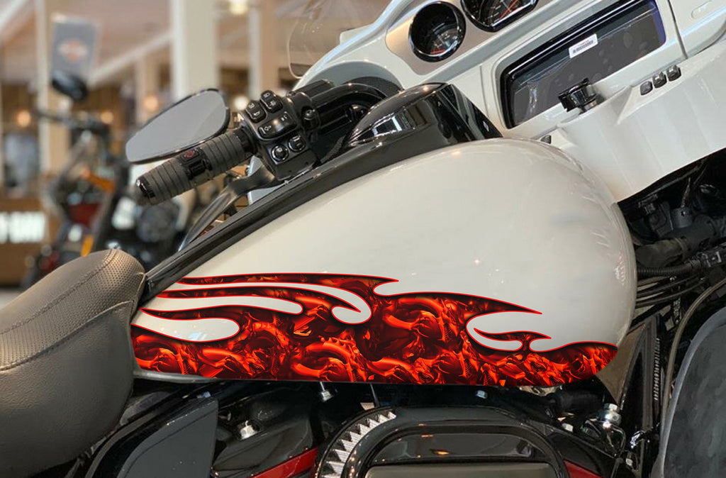 3D Dragons Dirt Bike Full Color Vinyl, Dragons Sport Bike Wrap, Red Tribal Dragon Bike Sticker, Dragon Dirt Bike Full Color Vinyl Decal