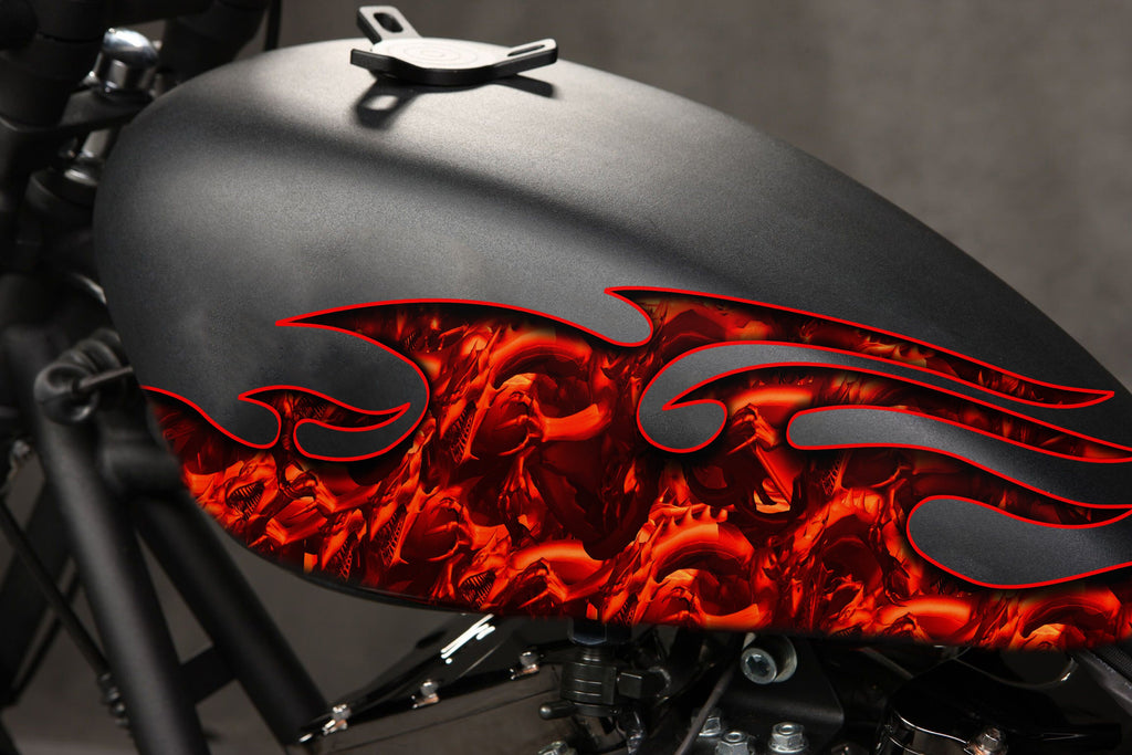 3D Dragons Dirt Bike Full Color Vinyl, Dragons Sport Bike Wrap, Red Tribal Dragon Bike Sticker, Dragon Dirt Bike Full Color Vinyl Decal