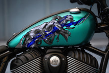 Load image into Gallery viewer, Dragon Bike Full Color Vinyl Sticker, 3D Dragon Bike Wrap Design, Tribal Dragon Sport Bike Decal, Tribal Dragon Bike Vinyl Graphics
