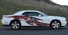 Load image into Gallery viewer, Skulls Bones Tribal Car Wrap, 3D Skulls Car Sticker, Skulls Car Decal, 3D Skulls Car Graphics, 3D Skulls Racing Stripes Vinyl Sticker