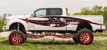 Load image into Gallery viewer, 3D Pirate Skull Truck Vinyl Decal, Bones Racing Stripes Car Sticker, Skulls Full Color Truck Side Graphics, Tribal Skulls Car Wrap