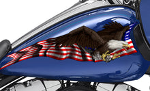Load image into Gallery viewer, Patriotic Flag Bike Graphics Sticker, American Flag Motorcycle Decal, US Flag Racing Bike Wrap, US Bald Eagle Sport Bike Vinyl Decal