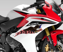 Load image into Gallery viewer, Patriotic Flag Bike Graphics Sticker, American Flag Motorcycle Decal, US Flag Racing Bike Wrap, US Bald Eagle Sport Bike Vinyl Decal