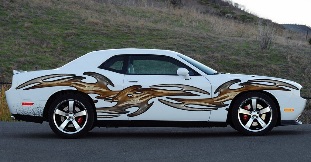 3D Tribal Car Graphics, 3D Tribal Racing Stripes Vinyl Decal, 3D Tribal Car Wrap, Tribal Car Decal, 3D Tribal Car Sticker