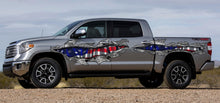 Load image into Gallery viewer, American Flag Ripped Metal Truck Decal – Patriotic USA Vinyl Graphic for Pickup Sides, 3D Effect Vinyl Wrap