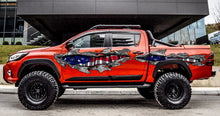 Load image into Gallery viewer, American Flag Ripped Metal Truck Decal – Patriotic USA Vinyl Graphic for Pickup Sides, 3D Effect Vinyl Wrap