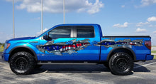 Load image into Gallery viewer, American Flag Ripped Metal Truck Decal – Patriotic USA Vinyl Graphic for Pickup Sides, 3D Effect Vinyl Wrap