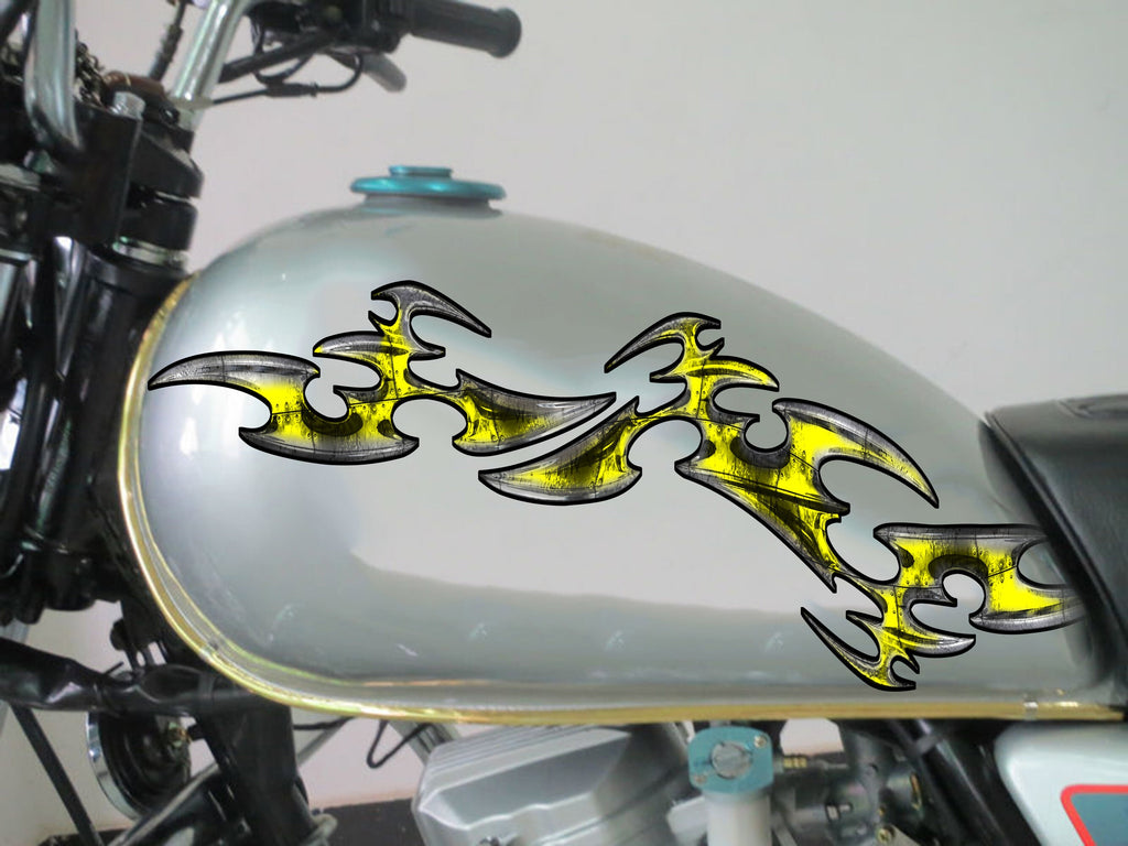 3D Tribal Sport Bike Vinyl Graphics, Tribal Bike Vinyl Wrap, Tribal Bike Sticker, Tribal Bike Decal, Dirt Bike Full Color Vinyl Sticker