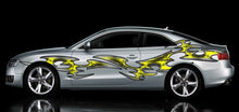 Load image into Gallery viewer, 3D Tribal Car Wrap, Tribal Car Decal, 3D Tribal Car Sticker, 3D Tribal Car Wrap, 3D Tribal Racing Stripes Vinyl Decal, Tribal Car Graphics