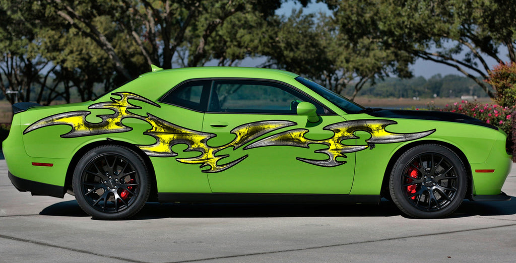 3D Tribal Car Wrap, Tribal Car Decal, 3D Tribal Car Sticker, 3D Tribal Car Wrap, 3D Tribal Racing Stripes Vinyl Decal, Tribal Car Graphics