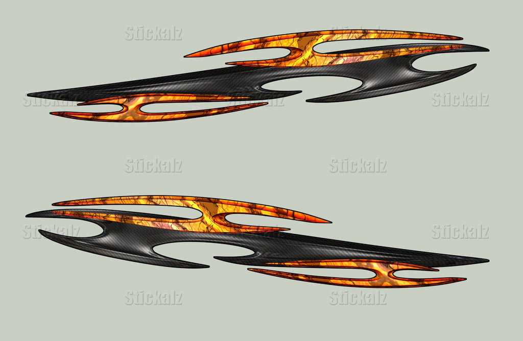 3D Tribal Racing Stripes Vinyl Decal, 3D Tribal Car Graphics, 3D Tribal Car Wrap, Tribal Car Decal, 3D Tribal Car Sticker