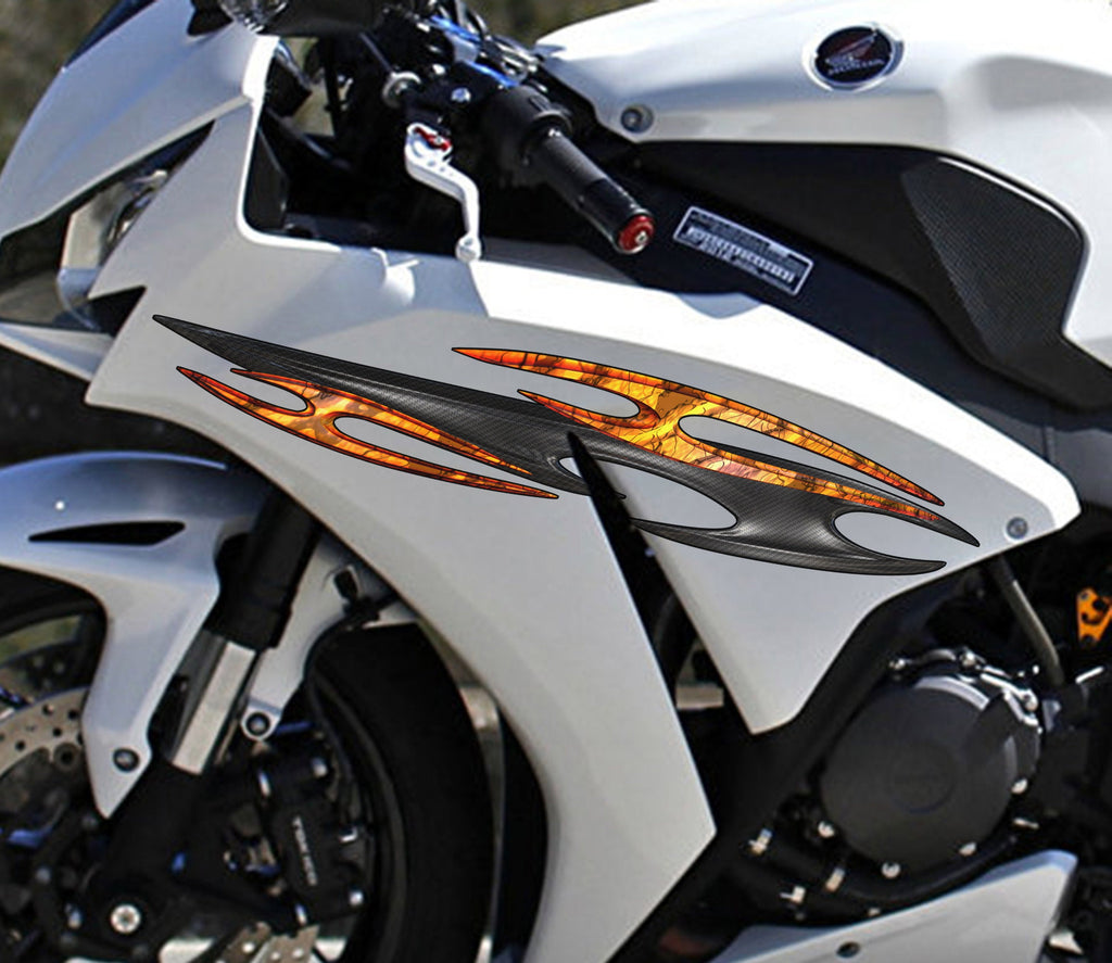 Tribal Sport Bike Vinyl Graphics, Tribal Bike Sticker, Tribal Bike Decal, Dirt Bike Full Color Vinyl Sticker, Bike Decal