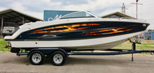 Load image into Gallery viewer, Tribal Racing Stripes Boat Sticker, 3D Tribal Boat Full Color Vinyl Sticker, Tribal Boat Vinyl Wrap, Tribal Vinyl Decal, Boat Vinyl Graphics