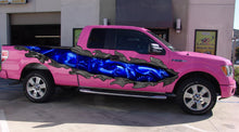 Load image into Gallery viewer, 3D Tribal Dragon Ripped Metal Full Color Truck Side Graphics, Tribal Dragon Truck Sticker, Tribal Dragon Car Vinyl,Tribal Dragon Truck Decal