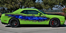 Load image into Gallery viewer, Tribal Dragon Ripped Metal Car Decal, 3D Tribal Dragon Car Wrap, 3D Tribal Dragon Car Sticker, Dragons Ripped Metal Car Graphics