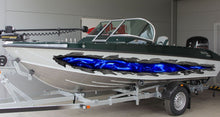 Load image into Gallery viewer, 3D Dragons Boat Ripped Metal Graphics, Full Color Yacht Vinyl Sticker, Speed Boat Vinyl Design, Dragon Boat Wrap,Tribal Dragon Jet Ski Decal