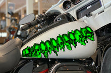 Load image into Gallery viewer, 3D Skulls Crotch Rocket Bike Wrap, Pirate Skull Bike Decal, Skulls Chopper Bike Graphics, Tribal Skulls Motorcycle Sticker, Skull Bike Wrap