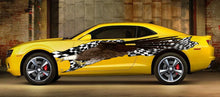 Load image into Gallery viewer, American Pride Car Wrap, US Eagle Full Color Vinyl Design, Patriotic Car Decal, Checkered Flag Car Stickers, Eagle Flag Décor